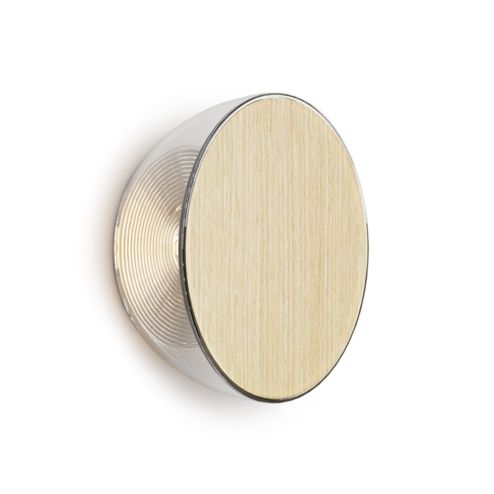 Ramen Mini Wall Sconce, 6", White Oak